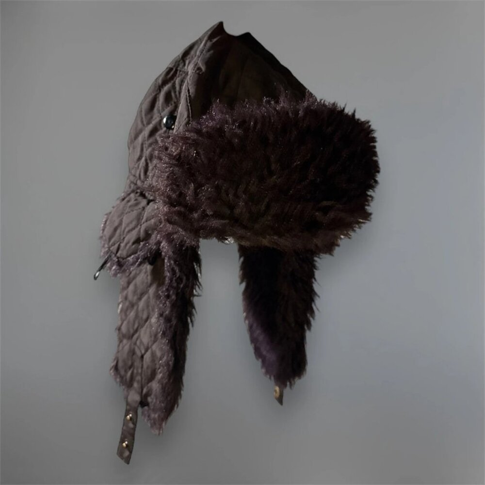 90s Y2k Vintage Fur Hat One Size